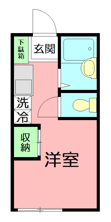 カフー茅ヶ崎 206号室 間取り