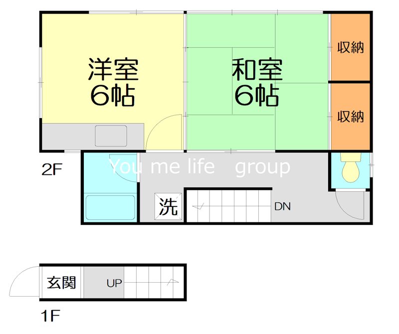 宮前アパート 2F号室 間取り