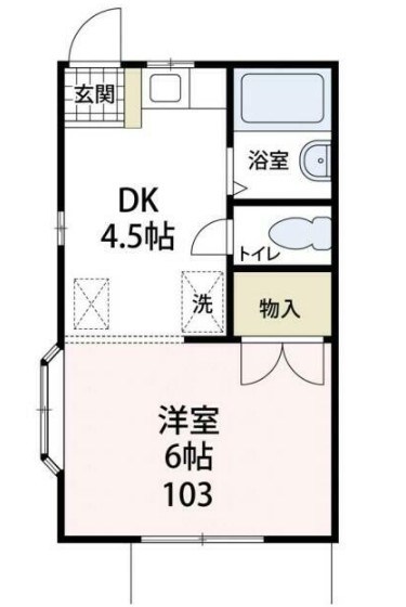 メゾン茜 103号室 間取り