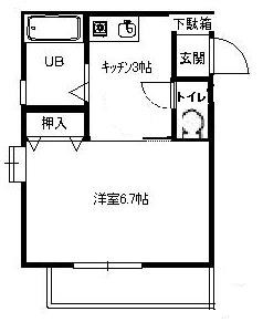 ヴェント 203号室 間取り