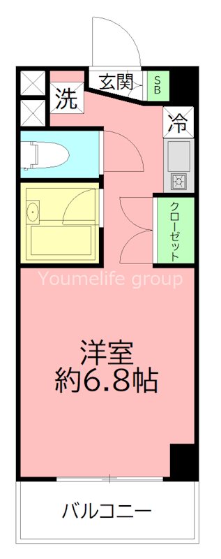 エクセラ大船 309号室 間取り