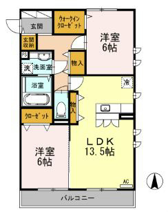 グラン　レーヴ　Ⅰ 101号室 間取り