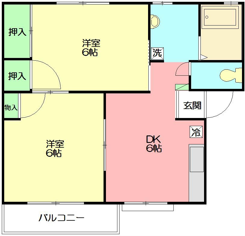 アーバン中山 201号室 間取り