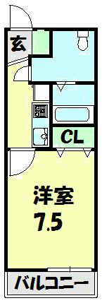 ルミエール  104号室 間取り