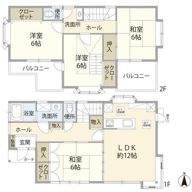 平塚市横内住宅（０２１２８３） 間取り図