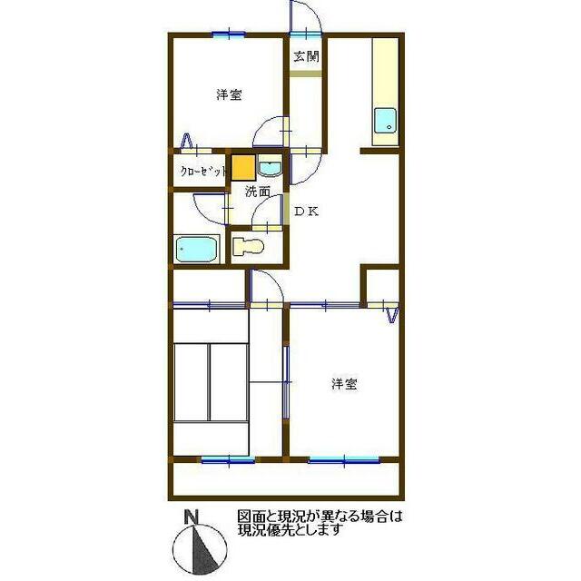 パル・メゾンYGM 108号室 間取り