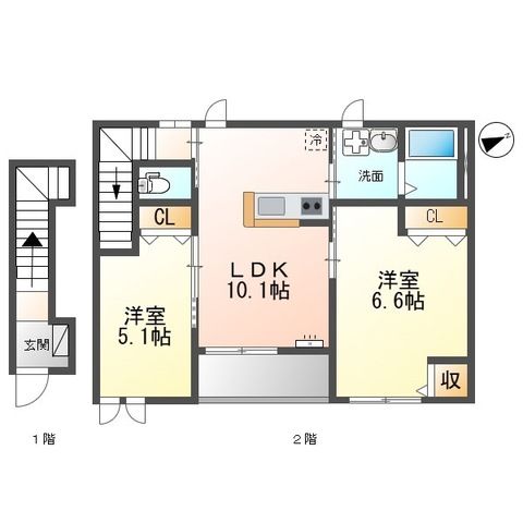 Brillant 205号室 間取り