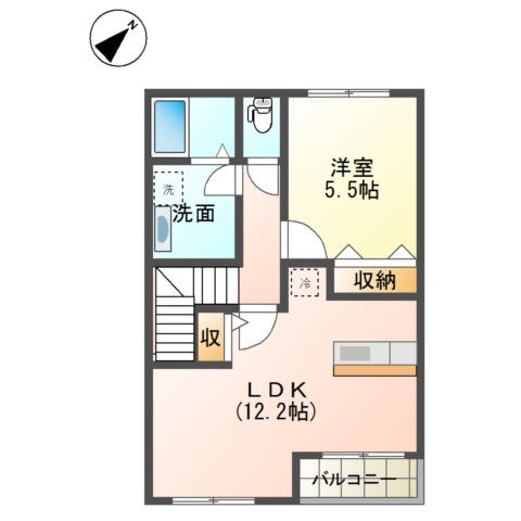 クレセナ鎌倉 205号室 間取り
