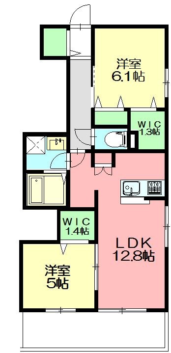 ベラフォレスタ弐番館 201号室 間取り