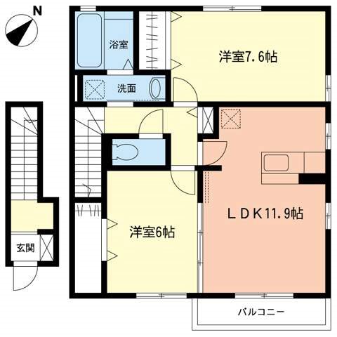 Green Rоse 202号室 間取り