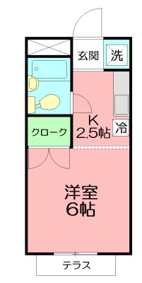 レイモンドハウスA棟 101号室 間取り