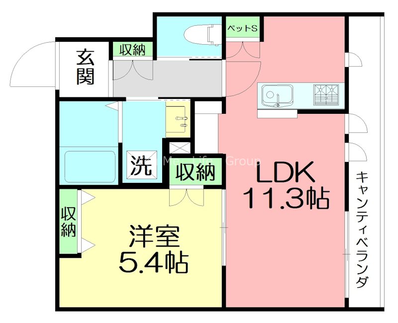 Mi　familia 302号室 間取り