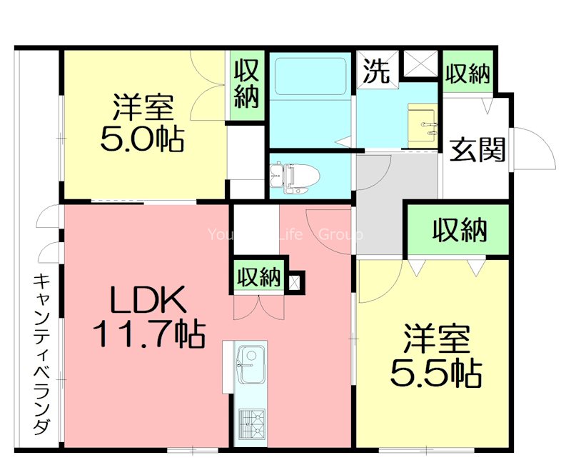 Mi　familia 403号室 間取り