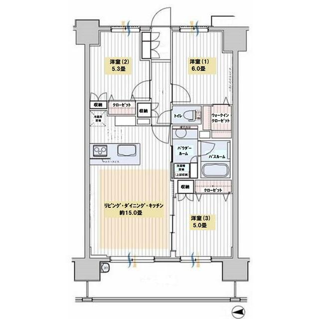 パレステージ本厚木 702号室 間取り