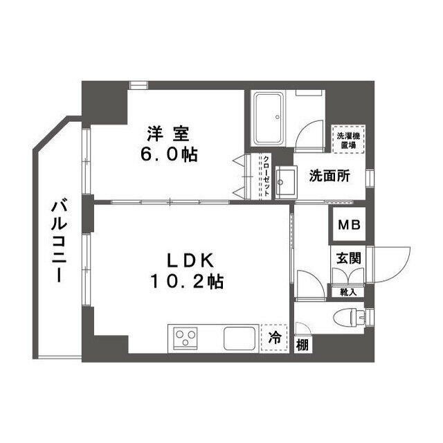 エシュレ湘南 404号室 間取り