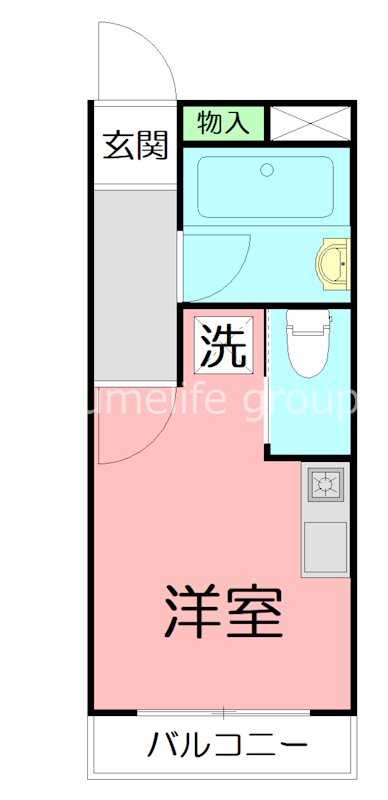 ワコーレエレガンス鶴巻温泉第一 302号室 間取り