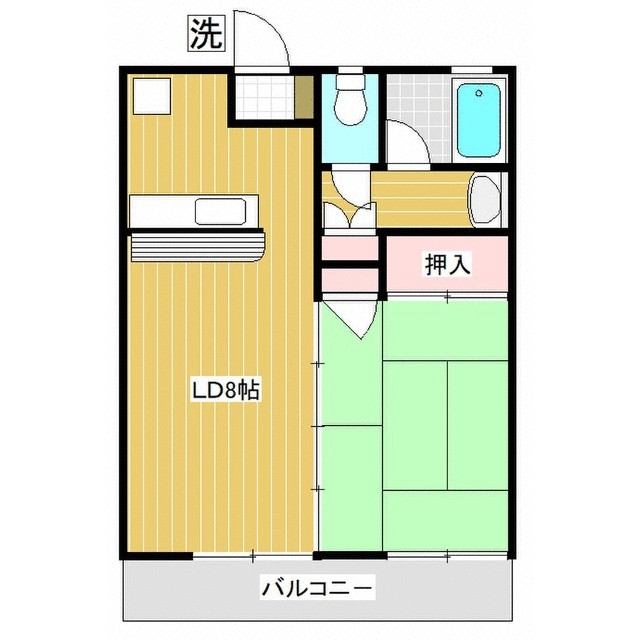 桐ノ木ハイツ 202号室 間取り