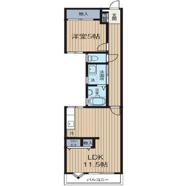 雅マンション龍城ヶ丘 406号室 間取り