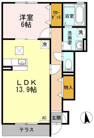 雅 102号室 間取り