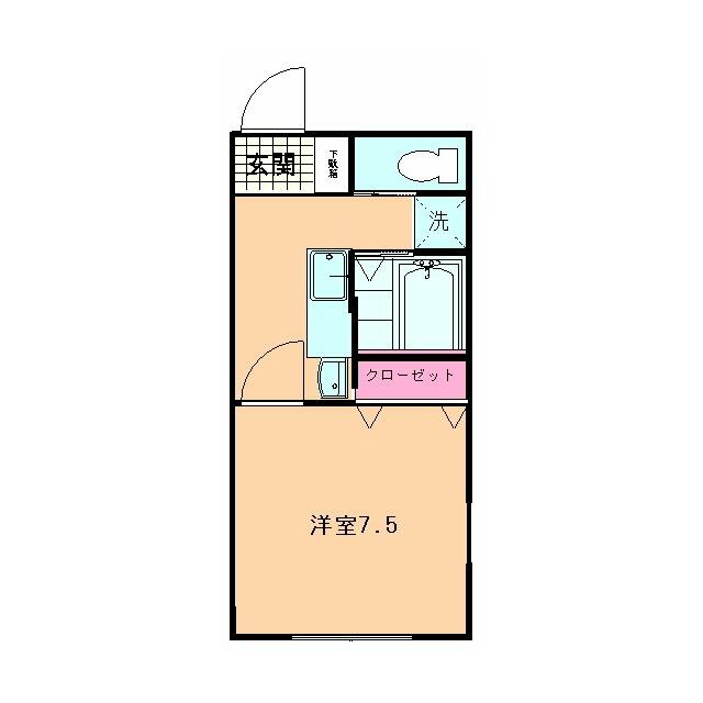 グリーンコーポ小林 202号室 間取り