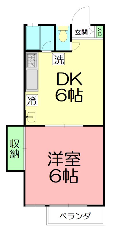 海老名国分パークハイツ参番館 203号室 間取り