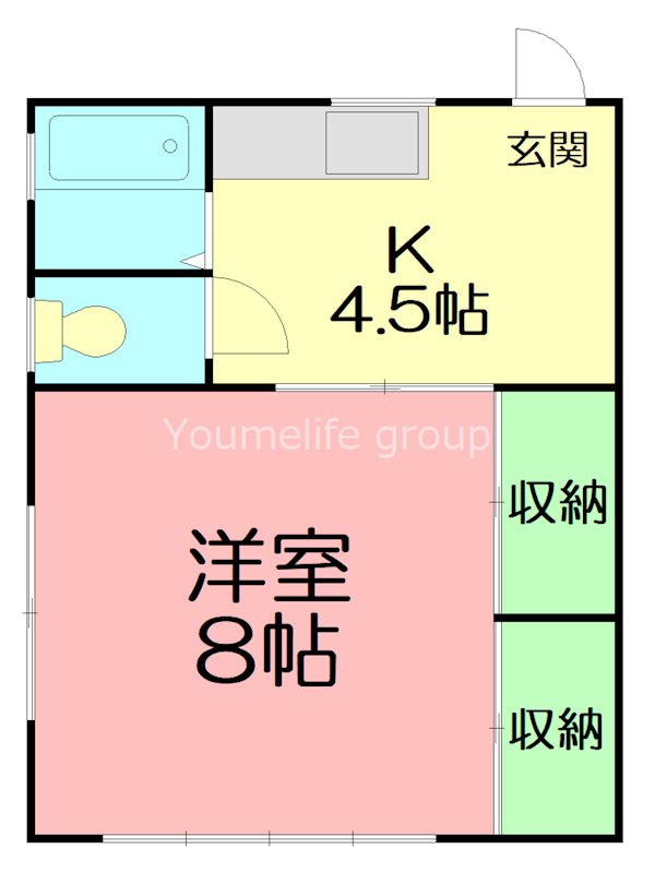 中ノ町荘　西棟 203号室 間取り