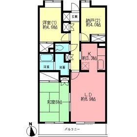 グランドゥール厚木 104号室 間取り