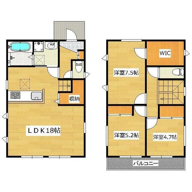 小和田３丁目賃貸一戸建て住宅 間取り