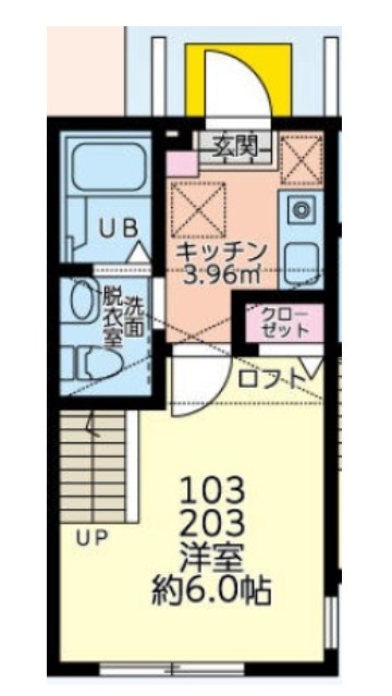 ミ・カーサ横浜立場 103号室 間取り