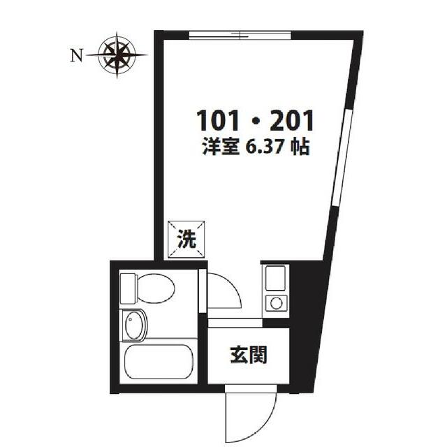 ルミネ代官 201号室 間取り
