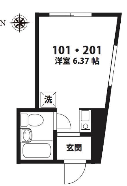 ルミネ代官 201号室 間取り