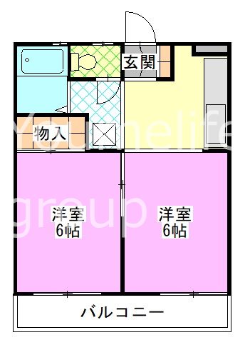ハマグランデ 301号室 間取り