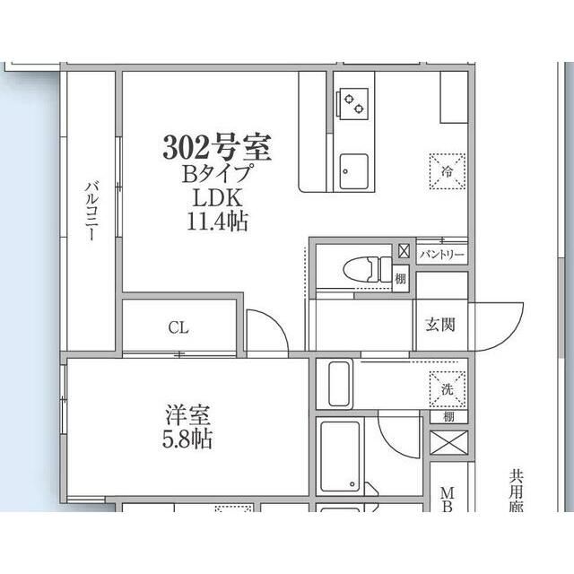 ＨＳ茅ヶ崎 302号室 間取り