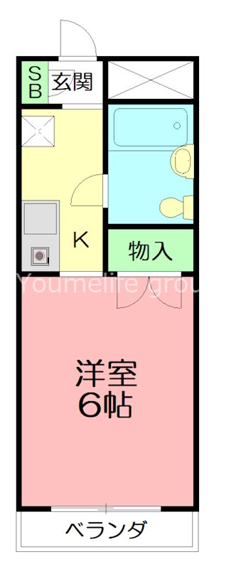 秦野パークアベニュー　A棟 405号室 間取り
