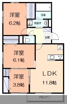 ブリーズコートＡ 202号室 間取り