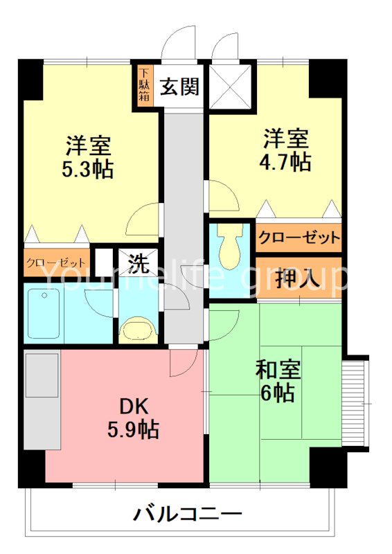 欅ハイツ  306号室 間取り