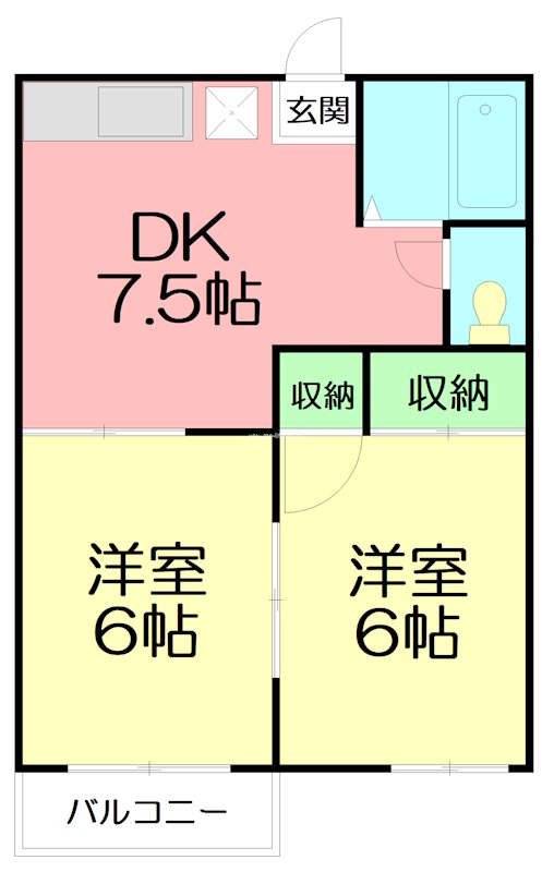 メゾンヴェール 202号室 間取り