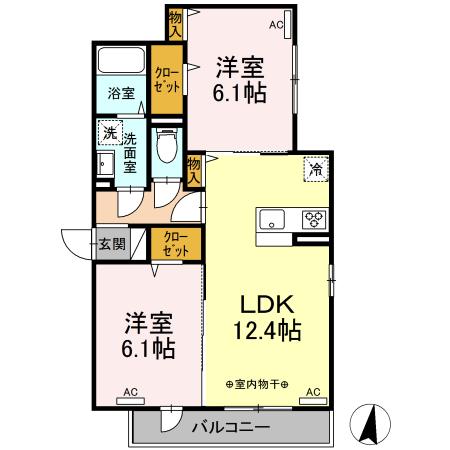 シャトン湘南藤沢 205号室 間取り