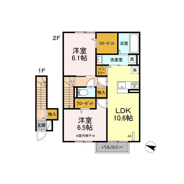 ヴィラ　ジュネス 202号室 間取り