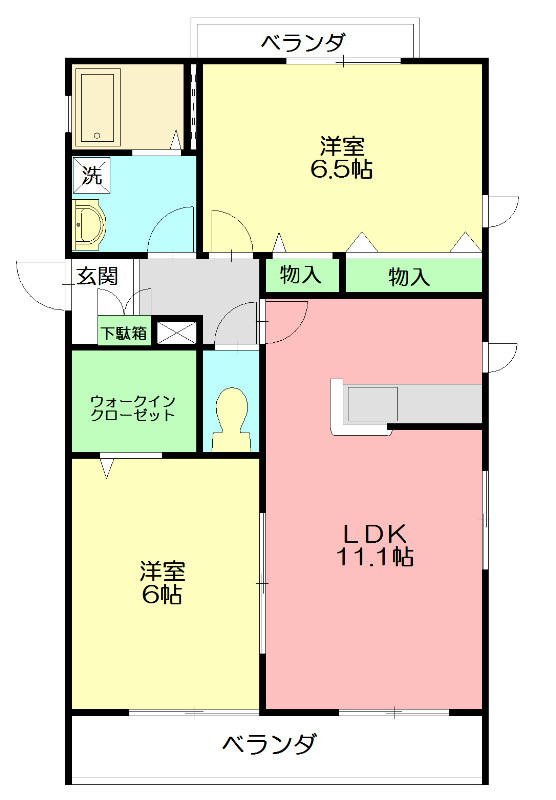 ヘーベルメゾン桜小路 102号室 間取り