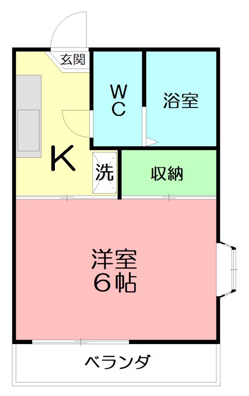 クロノス秦野東海大学前 201号室 間取り
