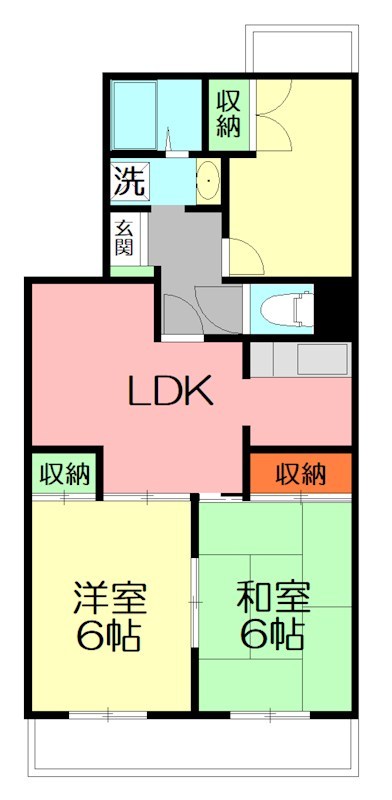 グランドハイツ 306号室 間取り