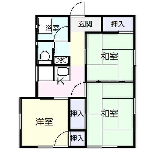 横溝（撫子原）貸家 間取り