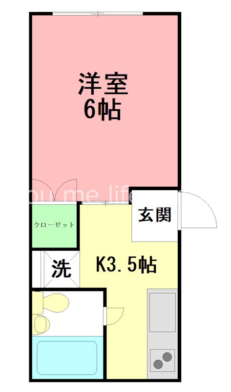 EXCEL21 205号室 間取り