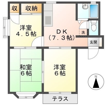 中村ハイツ 101号室 間取り