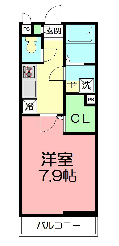 リブリ・ハナミズキ大船  206号室 間取り