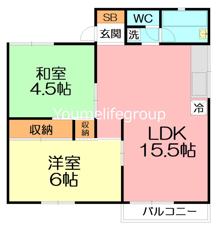 ハイツ柿澤 202号室 間取り