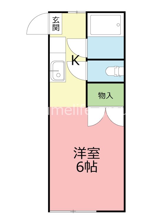 山瀬ハイツ 102号室 間取り
