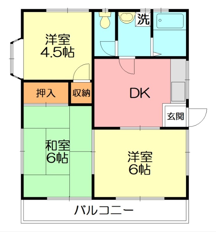 コーポさかや 202号室 間取り