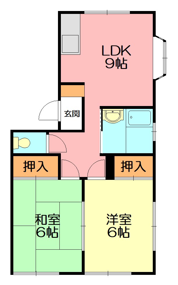 相湘13生沢ハイツ 102号室 間取り